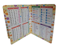 Times Tables Book for Kids Counting Colorful Book 9 inches x 7 inches Card. 