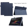 Sony Tablet Z4 Leather Insert Book Stand Feature Folio Flip Case For Sony Tab Z4 10" Black. 