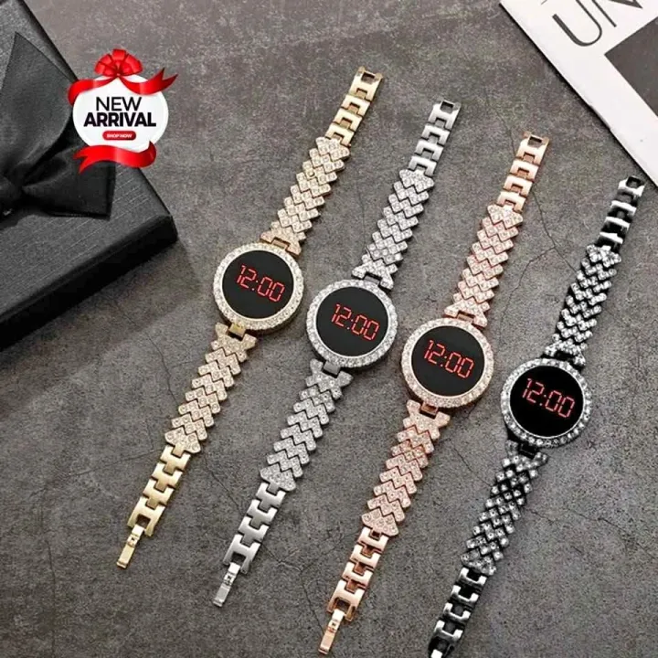Elegant%20Women's%20Fashion%20Digital%20Watch%20with%20Diamond%20Accents%20and%20Stainless%20Steel%20Band%20-%20Image%208