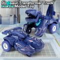 Green Home Transformation Car Dinosaur Vehicle Toy Dinosaur Transformer Truck Inertia Model Toy. 