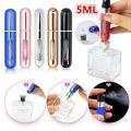 5ml Mini New Refillable Perfume Bottle And Atomizer For Travel Refillable Spray Bottle Aluminum Pocket size Spray bottle Atomizer Portable Travel Cosmetic Container Perfume Bottle. 