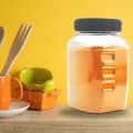MINI TEA JAR Pack of 6 Jars for Kitchen - 250 GM STORAGE JARS SET RACK Storage FOOD GRADE plastic TEA DESIGN 250GMS, Jars for kitchen, Spice Jars for kitchen. 
