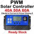 LCD Display PWM Solar Panel Controller Battery Charger Charge Solar Controller Regulator 50A  30A 20A 10A 12V. 