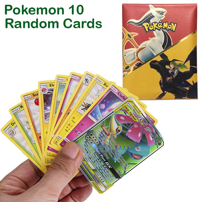 10 Piece Pokemon Foil Cards Pack Anime Cartoon Pokemon English Version Tcg Card For Fans Collection Multicolor Cards Sachet Pack - Multicolor Edition