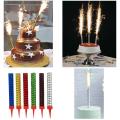 Pack of 6 Large Size Birthday Party Wedding Celebration Cake Sparkling Candles Supplies for Birthday / Festival Sparklers. 