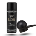King Hair Fibers 27.5g Dark Brown + Hair Fiber Spray Applicator, Hair Building Fibers Hair Loss Concealer Fiber,Fill In Fine or Thinning Hair, Thicker, Cover Grey Roots Concealer, 100% Undetectable Natural Formula, alternatives to toppik & Caboki. 