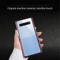 Biruiqu For Samsung Galaxy S10 Plus Magnetic Absorption Case Metal Frame Shockproof Double Sided Tempered Glass Magnetic Case Cover. 