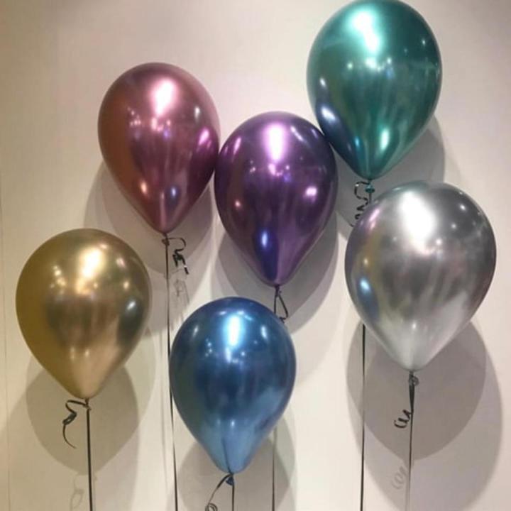 MULTI METALLIC CHROME BALLOONS PACK ( PACK OF 10 MULTI BALLOONS )