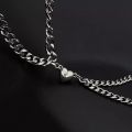 2Pcs/Set Heart Magnetic Couple Bracelets for Lovers- Broken heart Stainless Steel   bracelet for couples- Heart magnetic bracelet for girls and boys. 
