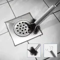 Metal Flexible 90 cm Wire Brush Hand Sink Cleaning Hook Sewer Dredging Device Snake Drain Cleaner Spring Pipe Dredging Tool Drain Opener Drain Clog Remover Sink Grabber Claws Opener Tool for Sewer Kitchen Sink Bathroom Tub Toilet Clogged Drains Catcher. 