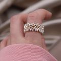 orea ew esign Fashion Jewelry Copper Set ircon earl ing Women's Opening Adjustable aily Work Accessories. 