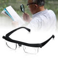 Adjustable Strength Glasses Distance Reading glasses Focus For -6D to +3D Variable Lens Magnifying Glasses with Storage Bag. 