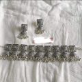 New Style Antique Silver Choker Necklace with Earrings Set. 
