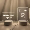Recommend USB Note Board Lamp with Erasable Pen Led Night Light Decoration Night Lamp Creative Rewritable Transparent Acrylic Electronic Message Board Light Memo Reminder Board. 