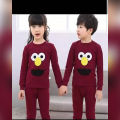 Baby Maroon Elmo Print Night Suit KD-02. 