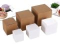 Craft Card Boxes Brown + White 2 in 1, For Gift Packing, Shipping Boxes Size 5" x 4.9" x 1.8". Packing Material. 