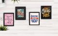 4 PCS Glass front 5x7" Motivational Photo Frames Inspirational Quotes Frame For Wall Decor and Room Table Decor Office / Home / 4 PC Gift Photo Frame. 