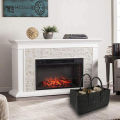 Fireplace Wood Felt Storage Bag Basket Magazine Rack Firewood Pocket,Felt Foldable Firewood Holder Basket Black. 