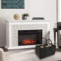 Fireplace Wood Felt Storage Bag Basket Magazine Rack Firewood Pocket,Felt Foldable Firewood Holder Basket Black. 