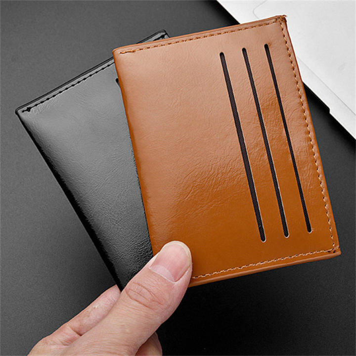 Brown ID Card Holder Secure Slim Design Black  Case Multi Slot PU Leather Slim Wallet for Business Use Personal Use Men's Accessory Bank Cards ID Protection