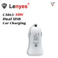 LENYES CA863 Car Charger 10W (Dual USB Type A). 