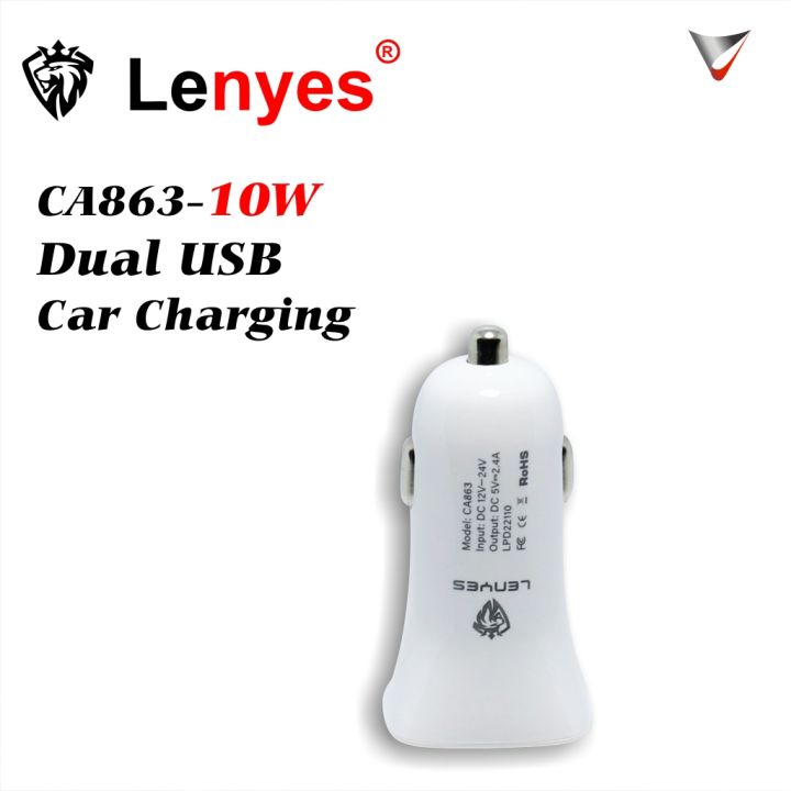 LENYES%20CA863%20Car%20Charger%2010W%20(Dual%20USB%20Type%20A)%20-%20Image%204