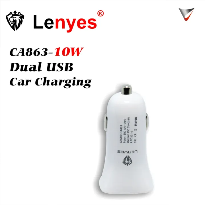 LENYES%20CA863%20Car%20Charger%2010W%20(Dual%20USB%20Type%20A)%20-%20Image%204