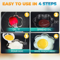 5PCS Stainless Steel Egg Shaper Ring Mold Set – Non-Stick Egg Cooking Rings for Frying Pan, Pancake Mold, Omelette Mold, Creative Breakfast Shapes (Round, Heart, Flower, Star, Mickey Mouse) Kitchen Utensils & Baking Rings. 