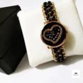 Bracelet Watch Heart Shape For Girls Leaf Fashion Cute Girls Fancy Bracelet Heart Dial Watch random color. 