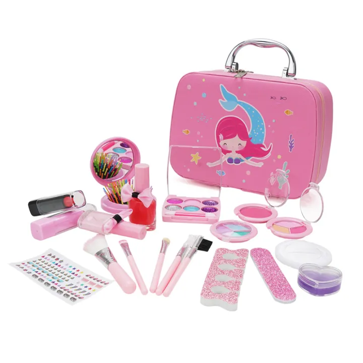 Kid's%20Makeup%20Toy%20Set,%20Washable%20Cosmetic%20Beauty%20Set%20With%20Cosmetic%20Bag%20For%20Little%20Girls%20Princess%20Birthday%20Present%20Gife%20new%20-%20Image%205