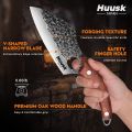 Original Made In Japan Huusk Knives, Hand Forged Meat Cleaver Butcher Knife for Meat Cutting, Japanese Kitchen Viking Knife with Sheath, Cooking Knife for Kitchen and Outdoor Camping, Thanksgiving. 