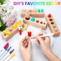 Toy | Montessori Toys Knobbed Cylinder socket | Educational  Wooden cylinder socket blocks puzzle | Early Education sensory toy shape sorter for home or birthday gift for kids | In best quality. 