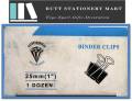 Binder Clips, Diamond, 25mm, 1 inch Paper Clip. 