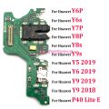 USB Charger Charging Port Board Flex Cable Connector For Huawei Y9S Y6P Y8S Y8P Y7P Y6S P40 Lite E 5G Y5 Y6 Y9 Prime 2018 2019. 