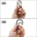 4Pcs M6 Spring Snap Hooks Heavy Duty Stainless Steel 304 Swing Set & 6Pcs Stainless Steel Spring Snap Hook Carabiner. 