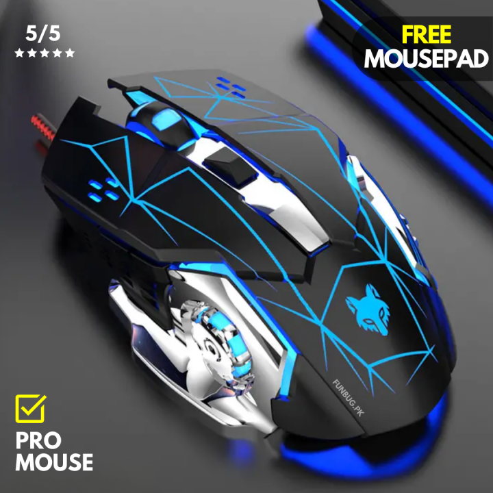Professional RGB Wired 3200 DPI Competitive Gaming Mouse 6