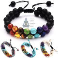 Amazon New Colorful Stone European and American Male Black Volcanic Stone Yoga Energy Bracelet Volcanic Stone Seven Braided Bracelet. 