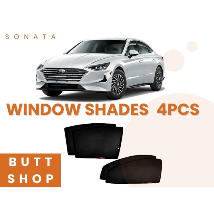 HYUNDAI SONATA SUN SHADES / WINDOW CURTAINS / BLINDS (DARK) BLACK 4PCS
