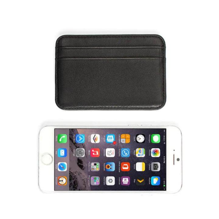 Small Pocket Sized ATM Card Holder Wallet Ultra Slim And Soft Mini Black Leather Wallet And Card Holder Stylish Wallets And Card Holders