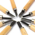 10pcs Woodcarving Chisel Set Wooden Handle Hand Carving Tool Wood Carving Tools Art Supplies. 