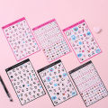 6 Sheets/lot Scrapbook Accessories Students Gift PP Diary Decoration Cute Cartoon Multi Purpose Children Sticker Toys. 