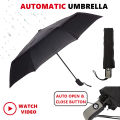 Fully Automatic 10 Ribs Folding Umbrella for Rain and Sun Protection for Men Women High Quality Portable Three Steps Folding Umbrella. 