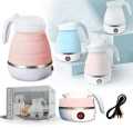 Fast Water Boiling Portable Kettle Travel Kettle Foods Boils Quickly Silicone Small Collapsible Foldable Electric Sports Bottles. 