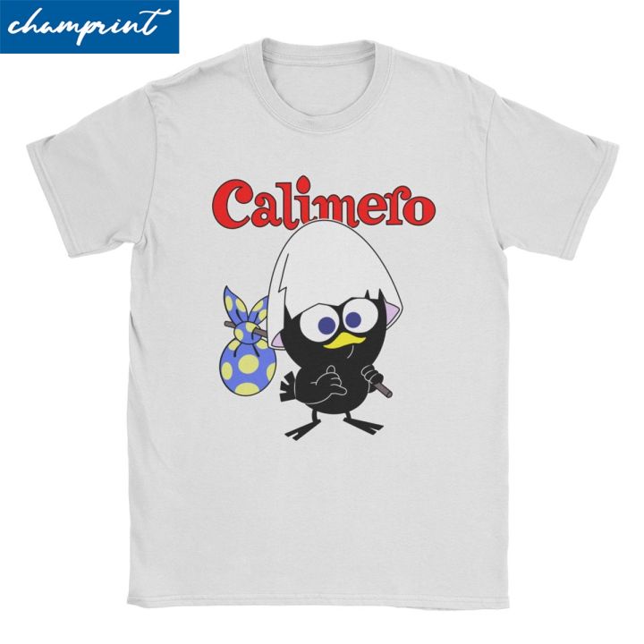 Calimero Anime Men Women T Shirt Cartoon Awesome Tees Short Sleeve Round Neck T-Shirt 100% Cotton Summer Tops