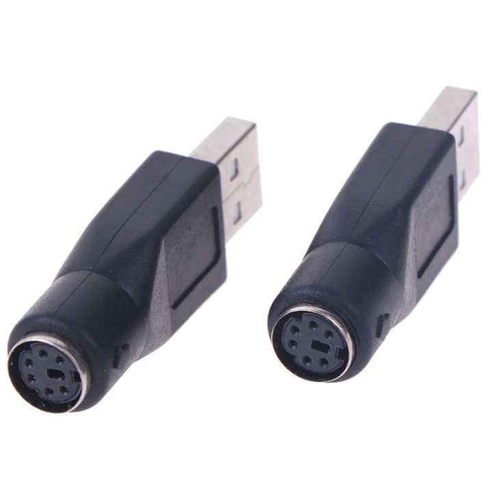 2Pcs PS/2 Male to USB Female Port Adapter Converter for PC Keyboard Mouse Mice Moyao