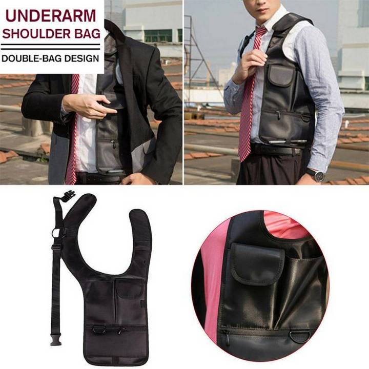 Bag for Men Boys Anti- Hidden Underarm Security Shoulder Holster Cross Strap Phone Bag Wallet -