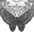 1 Pcs Polyester Black Fabric Flower Lace Sewing Applique Lace Collar Neckline Collar Applique. 