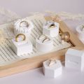 New White Gypsum Jewelry Ring Display Rack Lightweight Creative Display Box Storage Holder Photography Props. 