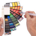 18/25/33/42 Colors Pigment Paints Set Solid Watercolor With Waterbrush For Drawing Painting Watercolors collapsible suit Paints Transparent Colors Painting Water brush palette in Box Set. 