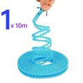 Windproof Anti-Slip Clothes Washing Line Drying Nylon Rope with Hooks 5 Meter Nylon Clothesline Rope Color May Vary. 